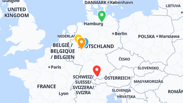 Map of company locations