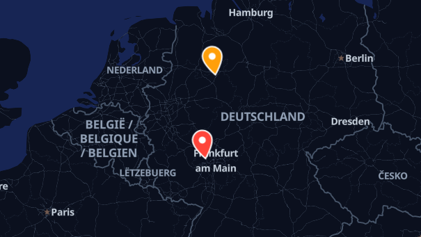 Map of company locations