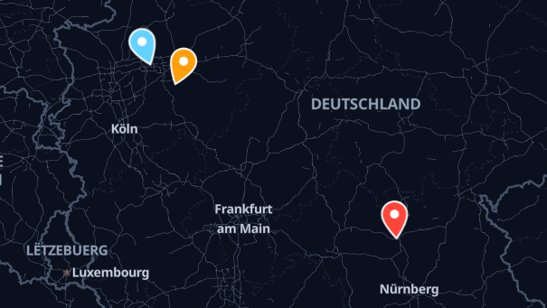 Map of company locations