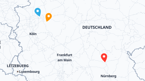 Map of company locations