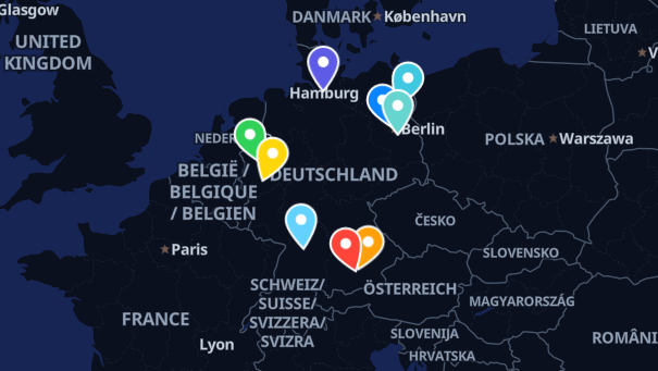 Map of company locations