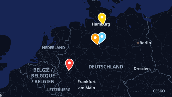 Map of company locations