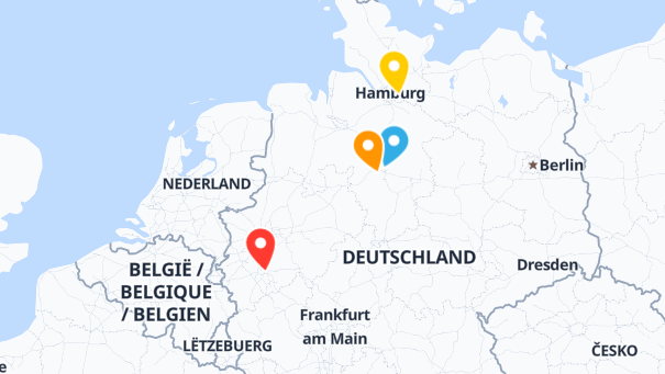 Map of company locations