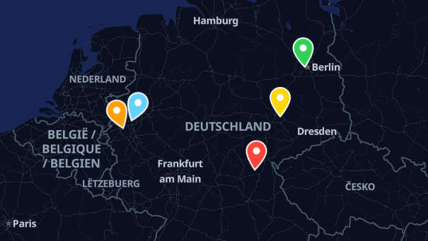 Map of company locations