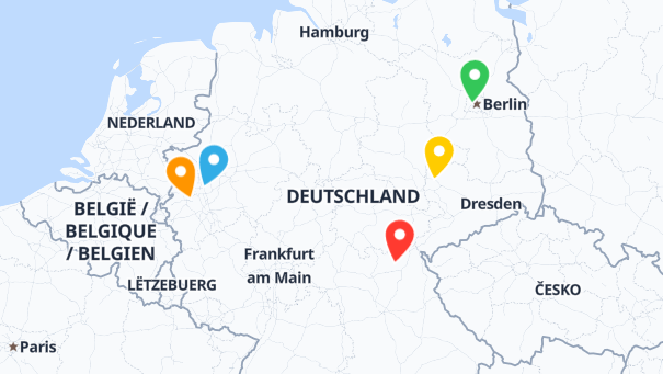 Map of company locations