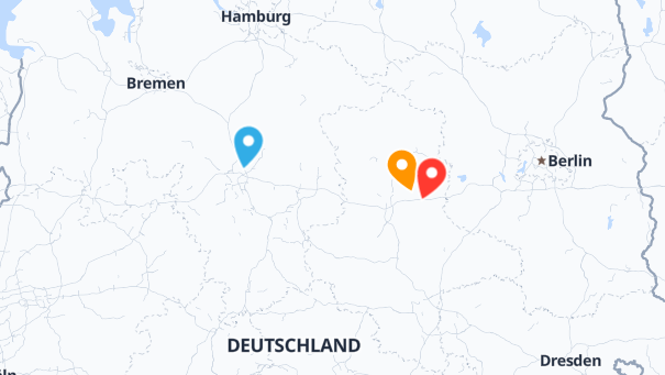 Map of company locations