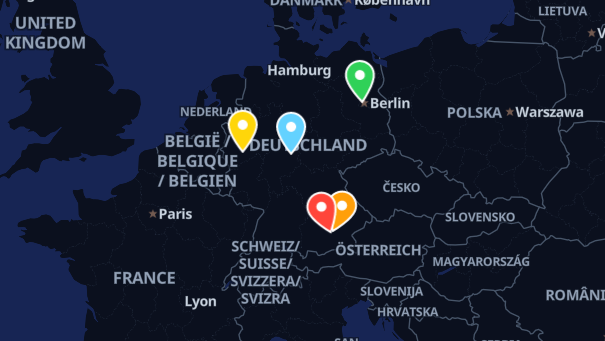 Map of company locations