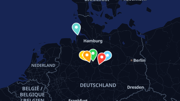 Map of company locations