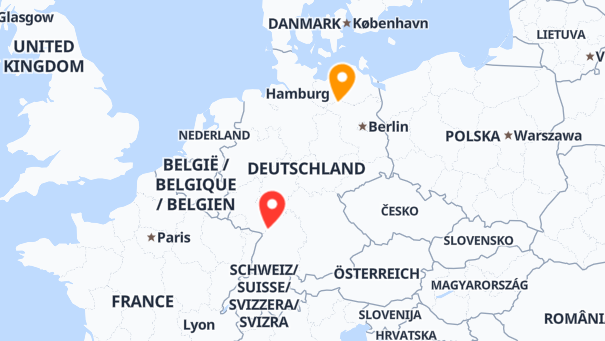 Map of company locations