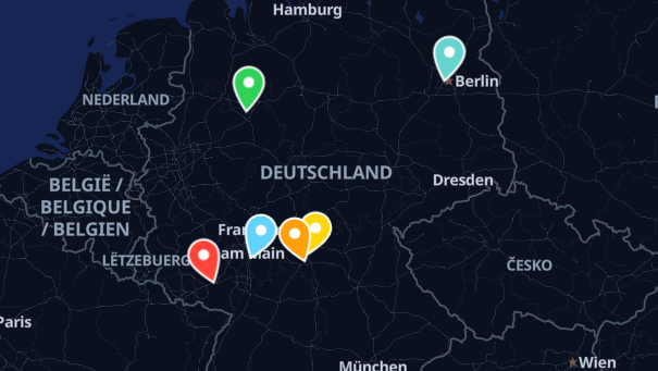 Map of company locations