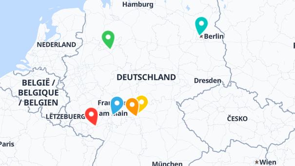 Map of company locations