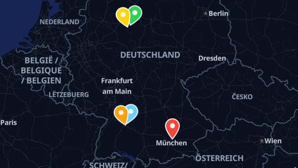 Map of company locations