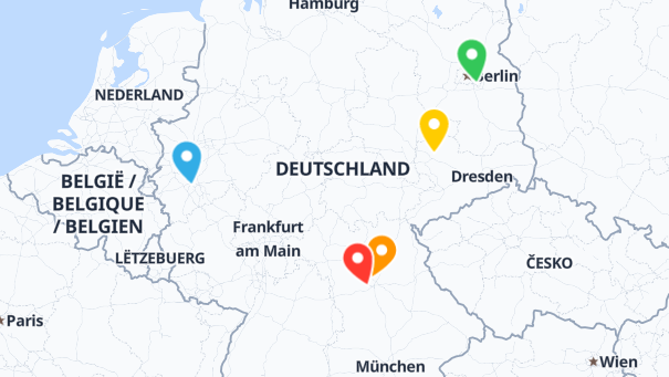 Map of company locations