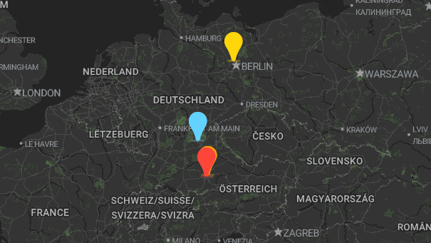 Map of company locations