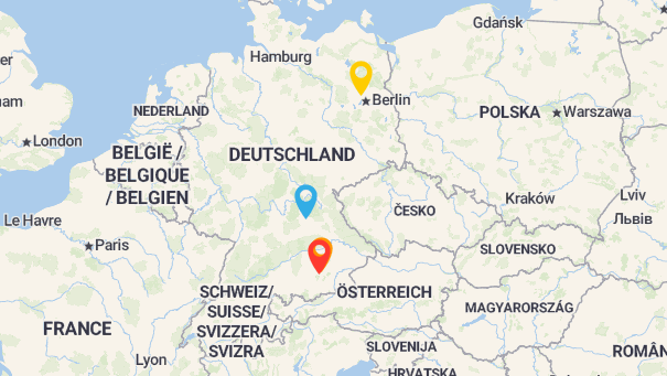 Map of company locations