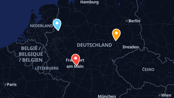 Map of company locations