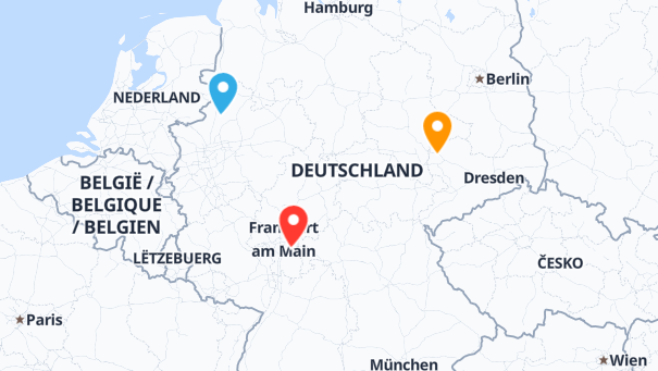 Map of company locations