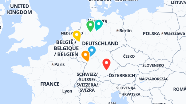 Map of company locations