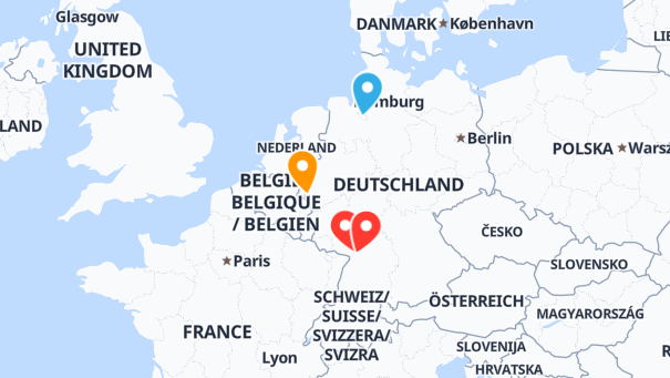 Map of company locations