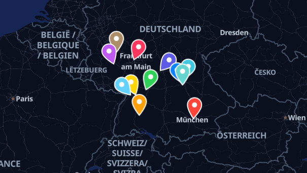 Map of company locations