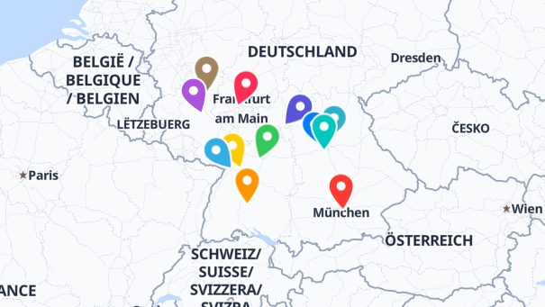 Map of company locations