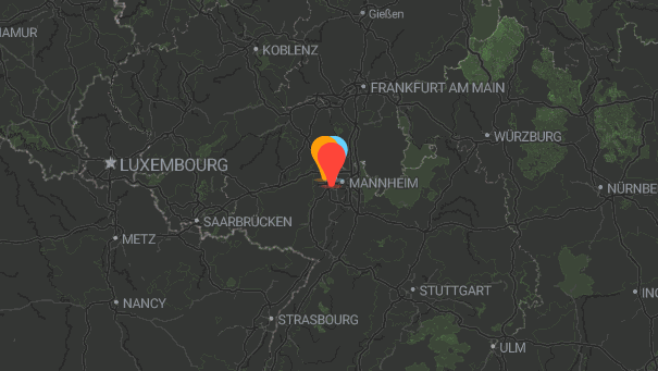 Map of company locations