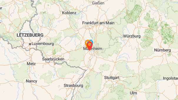 Map of company locations