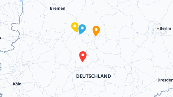 Map of company locations