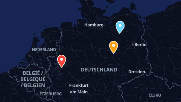 Map of company locations