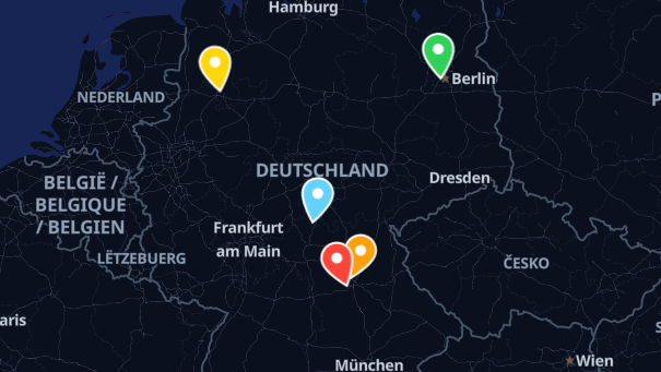 Map of company locations