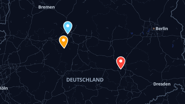 Map of company locations