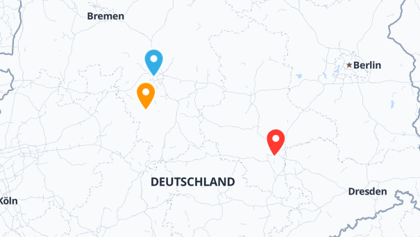 Map of company locations
