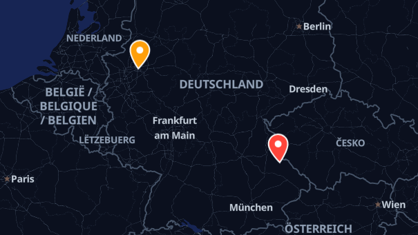 Map of company locations