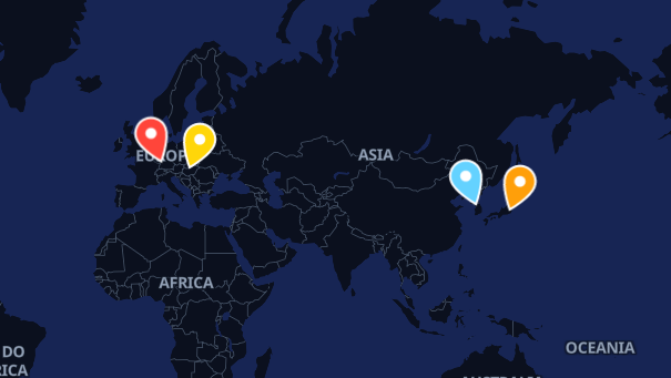 Map of company locations