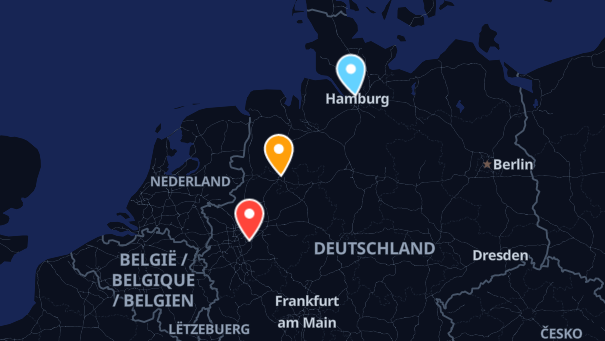 Map of company locations