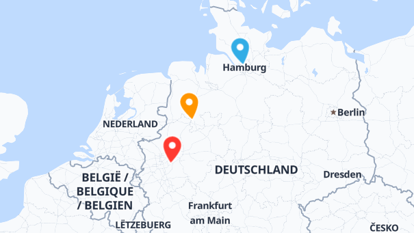 Map of company locations