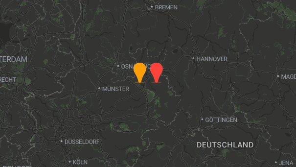 Map of company locations