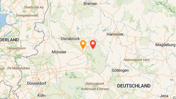 Map of company locations