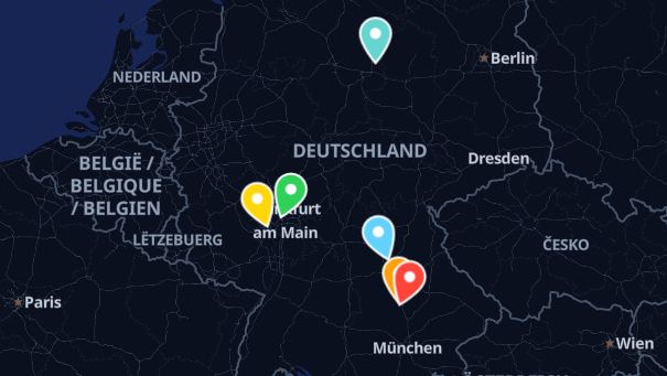 Map of company locations