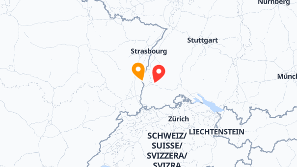 Map of company locations