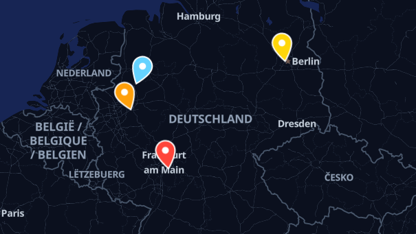 Map of company locations
