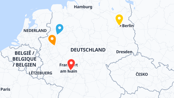 Map of company locations