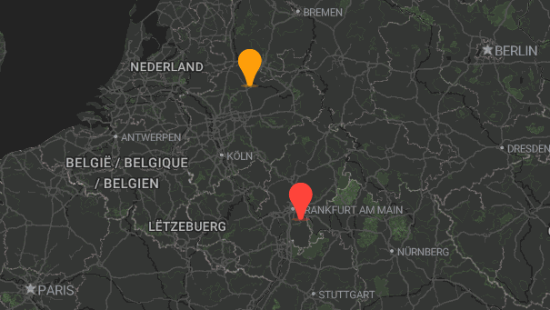Map of company locations