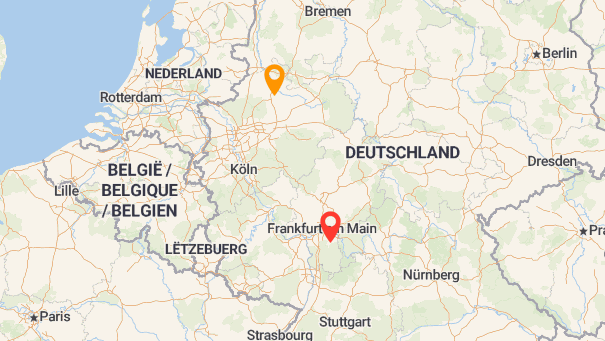 Map of company locations