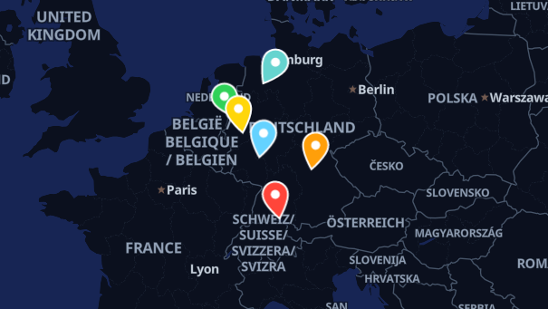 Map of company locations