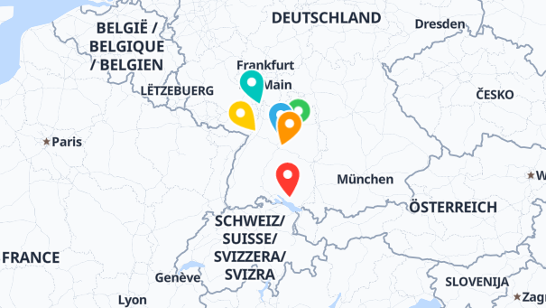Map of company locations