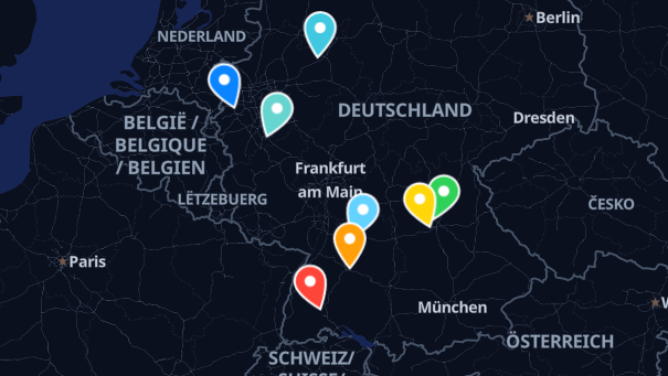 Map of company locations
