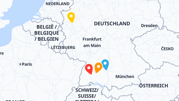 Map of company locations