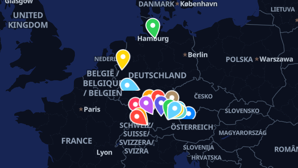 Map of company locations