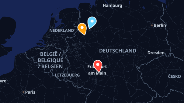 Map of company locations